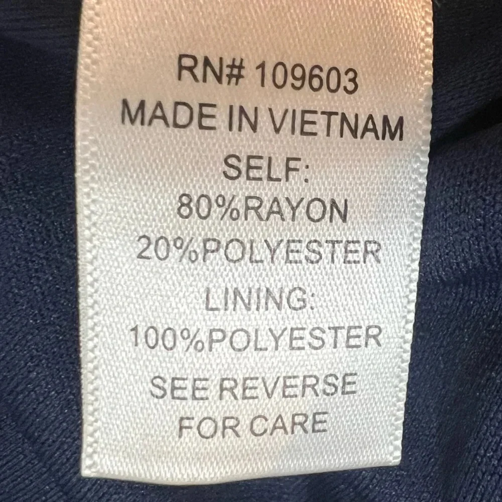 Rabbit Rabbit Rabbit Blue Burnout 3/4 Sleeve‎ Dress. Size 12. NWT. - Picture 11 of 12